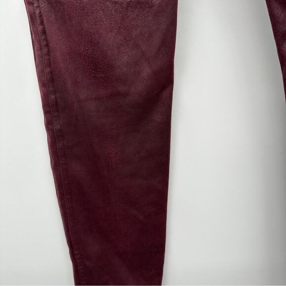 Free People Midnight Burgundy Faux Suede High Rise Ankle Leggings Size S - Picture 10 of 13
